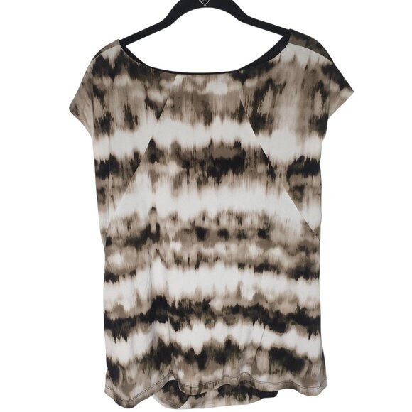 Calvin Klein Shirt Womens 3X Ruched Stretch Sleeveless Abstract Print Plus Size - Picture 3 of 14